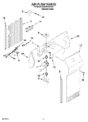 AIR FLOW PARTS Diagram and Parts List for 6GD25DCXHS07  Whirlpool Refrigerator