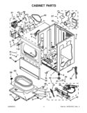 CABINET PARTS Diagram and Parts List for CGM2743BQ0  Whirlpool Dryer