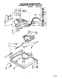 MACHINE BASE Diagram and Parts List for LSV8245AW0  Whirlpool Washer