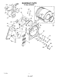 SECTION Diagram and Parts List for LE5795XPW1  Whirlpool Dryer