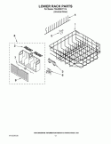 LOWER RACK PARTS Diagram and Parts List for 7GU3200XTVY4  Whirlpool Dishwasher