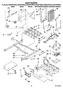 UNIT PARTS Diagram and Parts List for KSRK25FVMK00  KitchenAid Refrigerator