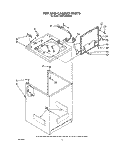 TOP AND CABINET, LIT/OPTIONAL Diagram and Parts List for KAWE564WWH2  KitchenAid Washer