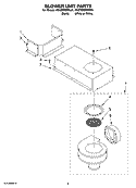 BLOWER UNIT PARTS, OPTIONAL PARTS Diagram and Parts List for KECD866RWW04  KitchenAid Cooktop
