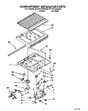 COMPARTMENT SEPARATOR Diagram and Parts List for ET22PKXAN00  Whirlpool Refrigerator