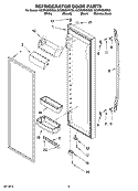 REFRIGERATOR DOOR PARTS Diagram and Parts List for GC3PHEXNB03  Whirlpool Refrigerator