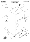 CABINET, LITERATURE Diagram and Parts List for RT18ECRHW00  Roper Refrigerator