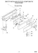 ESCUTCHEON AND CONTROL COMPONENTS Diagram and Parts List for KUIS185EWH0  KitchenAid Ice Maker