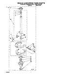 BRAKE AND DRIVE TUBE Diagram and Parts List for LPR6244AW0  Whirlpool Washer
