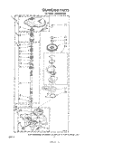GEARCASE Diagram and Parts List for LA5430XPW3  Whirlpool Washer