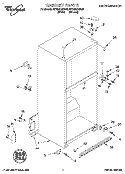 CABINET Diagram and Parts List for ET18ZKXDW06  Whirlpool Refrigerator