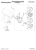 ATTACHMENT PARTS Diagram and Parts List for RVSA-1  KitchenAid Mixer