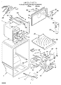 LINER Diagram and Parts List for KTRP20KHWH00  KitchenAid Refrigerator