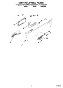 CONTROL PANEL PARTS Diagram and Parts List for KUDK02CRBS1  KitchenAid Dishwasher