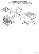 FREEZER SHELF PARTS Diagram and Parts List for KSSS36FKT02  KitchenAid Refrigerator