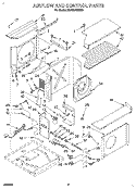 AIR FLOW AND CONTROL Diagram and Parts List for BHAC2400BS0  Whirlpool Air Conditioner