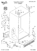 CABINET Diagram and Parts List for 4YED22PWDN01  Whirlpool Refrigerator