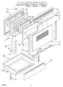 DOOR AND DRAWER Diagram and Parts List for KESC300BAL11  KitchenAid Range