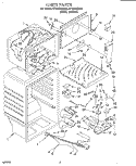 LINER Diagram and Parts List for RT16VKXDN00  Roper Refrigerator