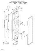FREEZER DOOR Diagram and Parts List for KSRS25FGBL02  KitchenAid Refrigerator