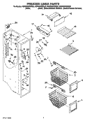 FREEZER LINER PARTS Diagram and Parts List for KSRS25RVMS00  KitchenAid Refrigerator