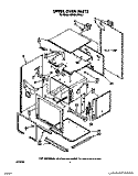 UPPER OVEN Diagram and Parts List for KEBI241WBL1  KitchenAid Wall Oven