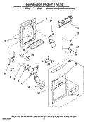 DISPENSER FRONT PARTS Diagram and Parts List for MSD2669KEB01  Whirlpool Refrigerator