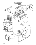 ICEMAKER, LIT/OPTIONAL Diagram and Parts List for 8ED25DQXXN01  Whirlpool Refrigerator