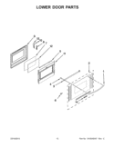 LOWER DOOR PARTS Diagram and Parts List for KGRS505XWH04  KitchenAid Range