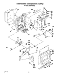 DISPENSER AND FRONT Diagram and Parts List for KSSS42DBX00  KitchenAid Refrigerator