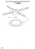 LOWER WASHARM AND STRAINER Diagram and Parts List for KUDB230Y2  KitchenAid Dishwasher