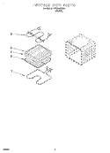 INTERNAL OVEN Diagram and Parts List for RBS240PDB3  Whirlpool Wall Oven