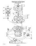 PUMP AND MOTOR Diagram and Parts List for 4KUDI220T0  KitchenAid Dishwasher