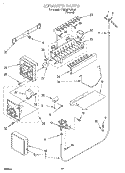 ICEMAKER Diagram and Parts List for 4YED22PQFN01  Whirlpool Refrigerator