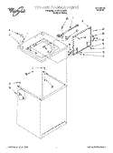 TOP AND CABINET Diagram and Parts List for 6LSR7244EQ1  Whirlpool Washer