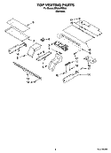 TOP VENTING PARTS, OPTIONAL PARTS Diagram and Parts List for IBS550PRS03  Whirlpool Wall Oven
