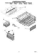 LOWER RACK PARTS Diagram and Parts List for KUDS01IJBS1  KitchenAid Dishwasher
