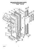 REFRIGERATOR DOOR Diagram and Parts List for RS22AWXBL00  Roper Refrigerator