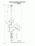 BRAKE AND DRIVE TUBE PARTS Diagram and Parts List for 7MWT99920VW1  Whirlpool Washer