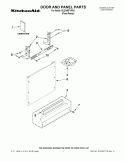 DOOR AND PANEL PARTS Diagram and Parts List for KUDS40FVPA5  KitchenAid Dishwasher