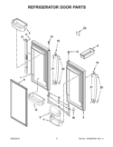 REFRIGERATOR DOOR PARTS Diagram and Parts List for 5KRFX9000M00  KitchenAid Refrigerator