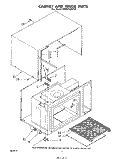 CABINET AND HINGE Diagram and Parts List for MW8750XP0  Whirlpool Microwave