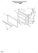 FREEZER DOOR Diagram and Parts List for 3VET19ZKDW02  Whirlpool Refrigerator
