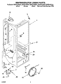 REFRIGERATOR LINER PARTS Diagram and Parts List for GD2SHAXNB00  Whirlpool Refrigerator