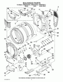 BULKHEAD PARTS Diagram and Parts List for YWED97HEXW2  Whirlpool Dryer