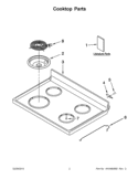 COOKTOP PARTS Diagram and Parts List for WFC130M0AB0  Whirlpool Range
