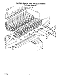 UPPER RACK AND TRACK Diagram and Parts List for KUDS230Y1  KitchenAid Dishwasher