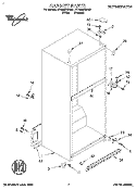 CABINET Diagram and Parts List for ET16JMXDN01  Whirlpool Refrigerator