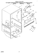 LINER Diagram and Parts List for KBRS21KABL00  KitchenAid Refrigerator