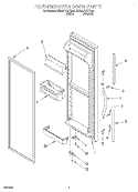 REFRIGERATOR DOOR Diagram and Parts List for 7ED22PQXFW00  Whirlpool Refrigerator